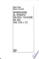 Introduzione al pensiero politico francese dei sec. XVII, XVIII e XIX