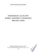 Introduzione all'Atlante storico-linguistico-etnografico friulano (ASLEF)