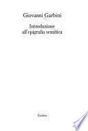 Introduzione all'epigrafia semitica