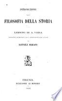 Introduzione alla filosofia della storia