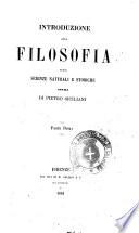 Introduzione alla filosofia delle scienze naturali e storiche
