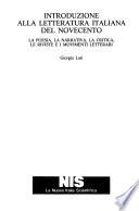 Introduzione alla letteratura italiana del Novecento