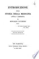 Introduzione alla storia della medicina antica e moderna di Rosario Scuderi ..
