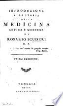 Introduzione alla storia della medicina antica e moderna