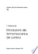 Introduzione alla termomeccanica dei continui