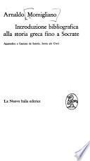 Introduzione bibliografica alla storia greca fino a Socrate