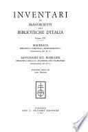 Inventari dei manoscritti delle biblioteche d'Italia