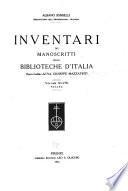 Inventari dei manoscritti delle biblioteche d'Italia