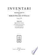 Inventari dei manoscritti delle biblioteche d'Italia
