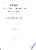 Inventario dei libri stampati palatino-vaticani