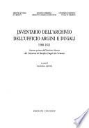 Inventario dell'archivio dell'Ufficio argini e dugali 1568-1821