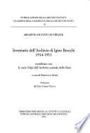Inventario dell'Archivio di Igino Brocchi
