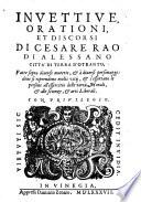 Invettive, Orationi, Et Discorsi