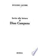 Invito alla lettura di Dino Campana