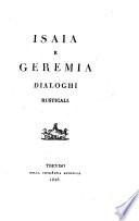 Isaia e Geremia. Dialoghi rusticali