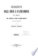 Iscrizioni delle chiese e d'altri edificii di Roma dal secolo XI fino ai giorni nostri