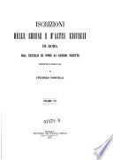 Iscrizioni delle chiese e d'altri edificii di Roma dal secolo XI fino ai giorni nostri