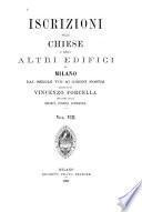 Iscrizioni delle chiese e degli altri edifici di Milano dal secolo VIII ai giorni nostri