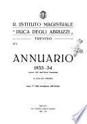 Istituto (R.) magistrale Duca degli Abruzzi in Treviso. Annuario
