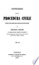 Istituzioni della procedura civile (parte III del codice per lo Regno delle Due Sicilie) di Antonio Fabiani