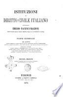 Istituzioni di diritto civile italiano Emidio Pacifici-Mazzoni