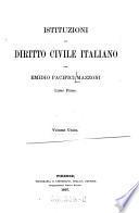 Istituzioni di diritto civile italiano per ---.