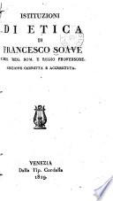 Istituzioni di logica, metafisica ed etica ...