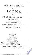 Istituzioni di logica, metafisica ed etica
