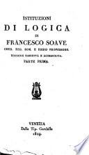 Istituzioni di logica, metafisica ed etica. Volume 1. [-5.]