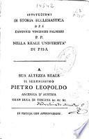 Istituzioni di storia ecclesiastica