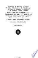 Istituzioni e mercato nello sviluppo economico