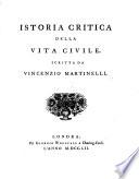 Istoria critica della vita civile
