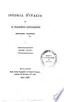 Istoria d'Italia di m. Francesco Guicciardini gentiluomo fiorentino volume primo [-decimo]