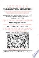 Istoria degli scrittori fiorentini