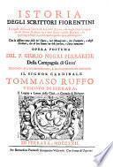 Istoria degli scrittori fiorentini