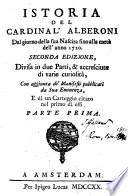 Istoria del Cardinal' Alberoni dal giorno della sua nascita fino alla meta dell' anno 1720
