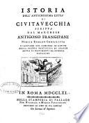 Istoria dell' antichissima città di Civita Vecchia