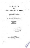 Istoria dell'Impero di Russia del consigliere Karamsin. Traduzione di Giannantonio Moschini