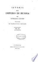 Istoria dell'Impero di Russia del consigliere Karamsin. Traduzione di Giannantonio Moschini