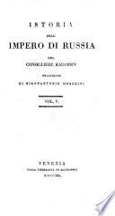 Istoria dell'impero di Russia, traduzione di Giannantonio Moschini