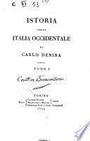Istoria della Italia occidentale di Carlo Denina Tomo 1.[-6.]