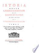 Istoria della leggi e magistrati del regno di Napoli