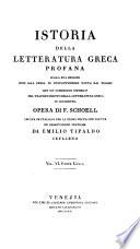 Istoria della Letteratura Greca Profana