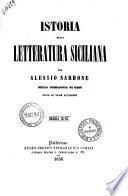 Istoria della letteratura siciliana per Alessio Narbone