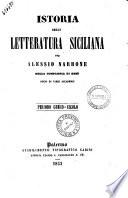 Istoria della letteratura siciliana per Alessio Narbone