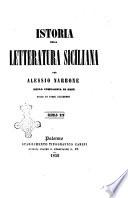 Istoria della letteratura siciliana per Alessio Narbone