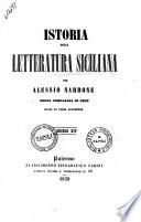 Istoria della letteratura siciliana per Alessio Narbone