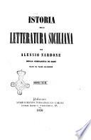Istoria della letteratura siciliana per Alessio Narbone