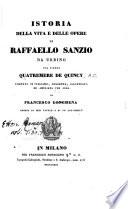 Istoria della vita e delle opere di Raffaello Sanzio da Urbino