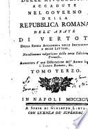 Istoria delle rivoluzioni accadute nel governo della Republica romana